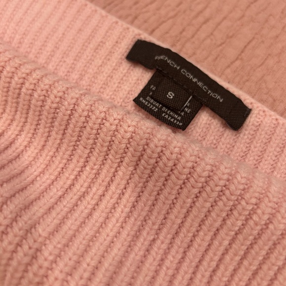 French Connection Off the Shoulder Knit Color block Sweater - Picture 3 of 3